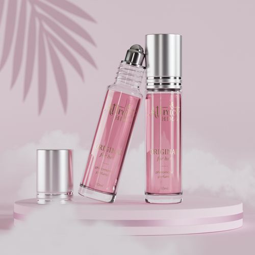 Design Perfume Box and Label for "Attract Him" scent to appeal to women Design by Tamara.D