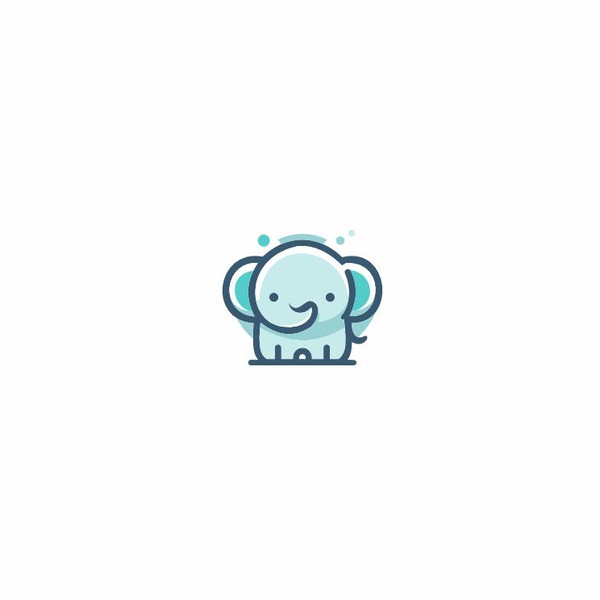 Cute Elephant Logo