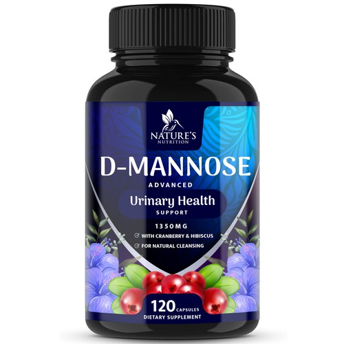 Colorful D-Mannose Design Needed for Nature's Nutrition Design by R O S H I N