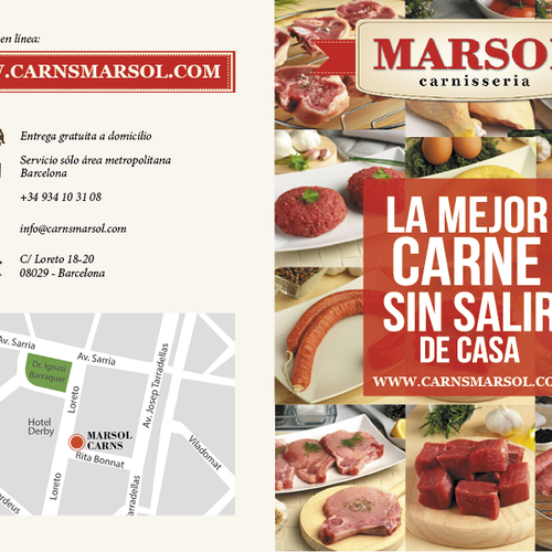 Crear un Diptico o Triptico para una carniceria online. Ontwerp door dianaBLL