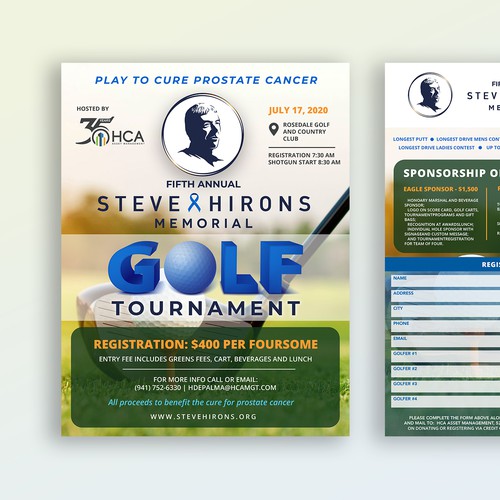 memorial golf tournament flyer