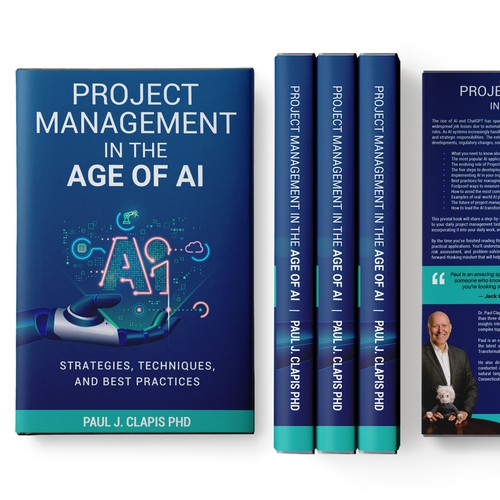 Simple, professional cover for a business book about Artificial Intelligence Design by ~99~