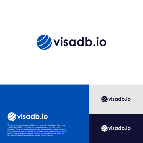 Global visa & immigration platform needs a LOGO. Design by Vanessa Bañares