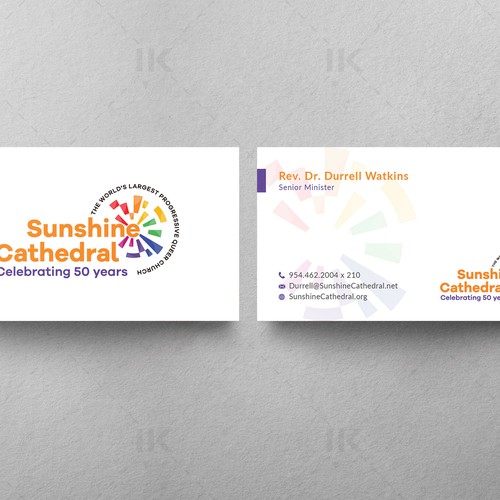 Business Card for Growing Progressing LGBTQ Church Design by IK_Designs