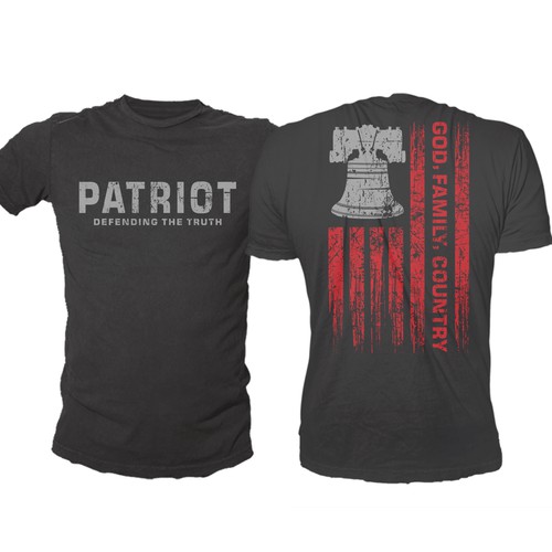 Develop a patriotic shirt that represents: The individual patriot, God, Family, Country Design by -Diamond Head-