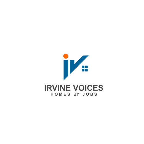 Irvine Voices - Homes for Jobs Logo Réalisé par budi_wj