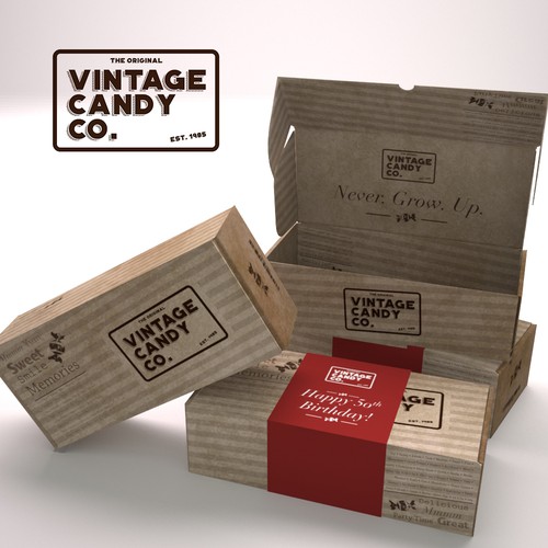 Design An Interesting Retail Vintage Candy Box / Subscription Candy Box!  (non gender or age specific, see details) Design by JCE Graphics
