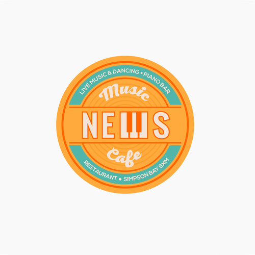 the news music cafe sxm, REVAMP the old logo add live (as in live music). keep it simple .  Design réalisé par Bright_Designs