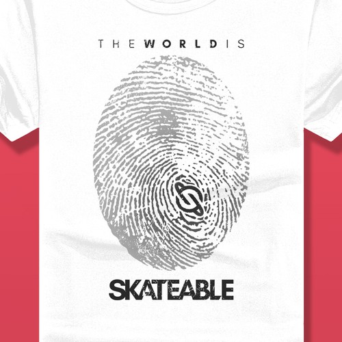 The World is Skateable ... and we need an awesome tee design Design réalisé par ScottTierneyCreative