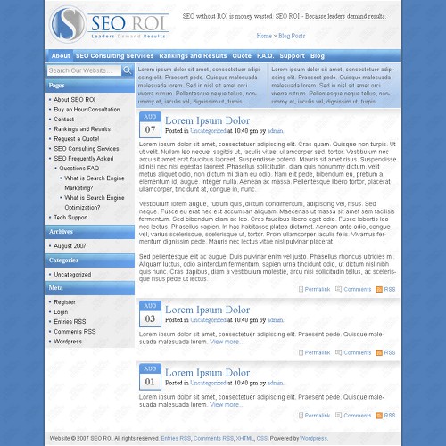 $355 WordPress design- SEO Consulting Site Réalisé par JohnnyLi