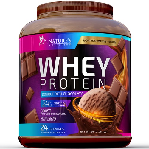 Diseño de Tasty Whey Protein Chocolate Design Needed for Nature's Nutrition de R O S H I N