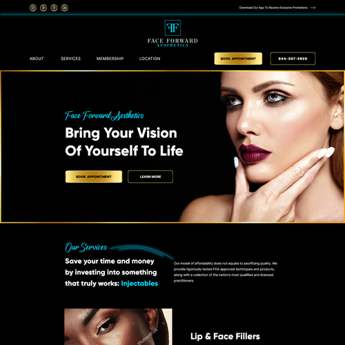 Dark Homepage Design Design by Hsein