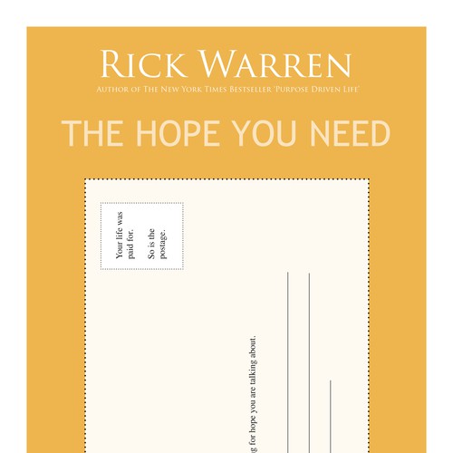 Design Rick Warren's New Book Cover Design réalisé par Paul & Anne