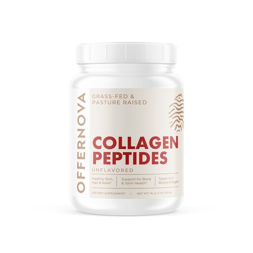 Design a Food Supplement Label - Collagen Peptides Design by Sasha Bianca