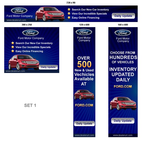 Set of Three Layered Banner Template Groups Design by codingstyle