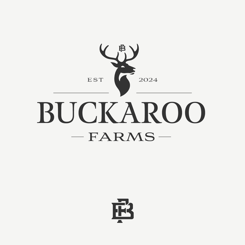 "Whitetail Deer Farm / Hunting Property Logo" winning Logo design