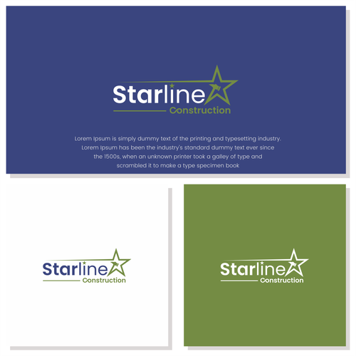 Starline Construction Logo Design by amarta_art®