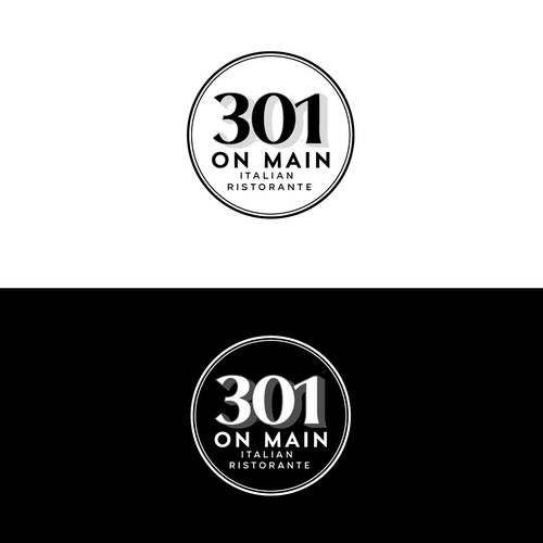 RESTAURANT 301 ADD ITALIAN RISTORANTE under logo Design by Jaely