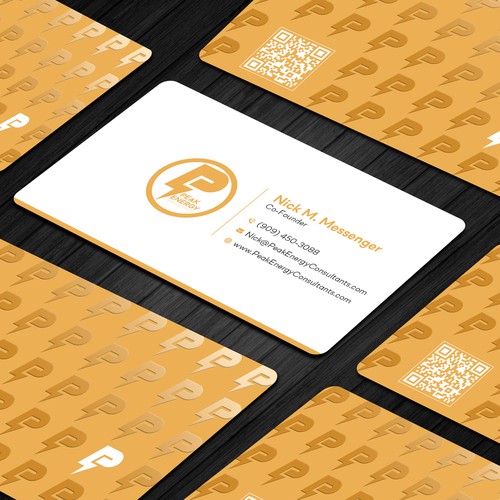 Modern Business Card Design for Electric Energy and Solar Company Design by Brandmaker artist