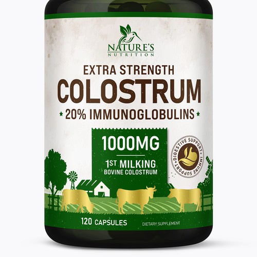 Powerful, Colostrum Design Needed for Nature's Nutrition Design by FreshApple@Michelle