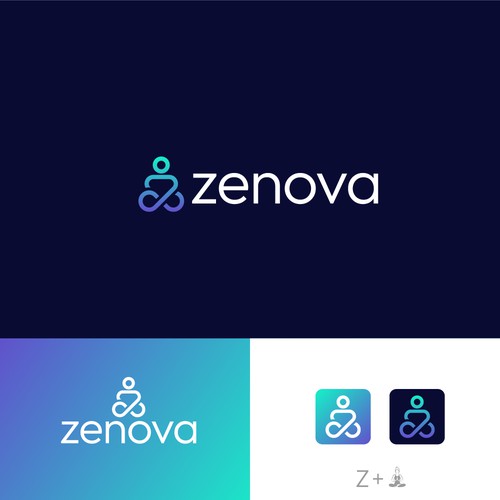 Zenova Logo: Revolutionary suite of health and wellness mobile apps Diseño de DOCE Creative Studio