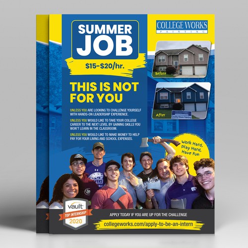 Summer Job Full Page Magazine Ad Design by Maximillian
