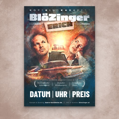 Poster for a comedy show in the style of a movie poster Design by i,Mage