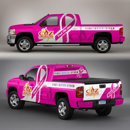 Breast Cancer Awarness Truck! Design by ArcDesignz