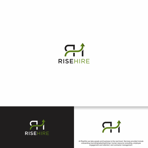 Create a polished yet creative logo for RiseHire Design by Eri Setiyaningsih