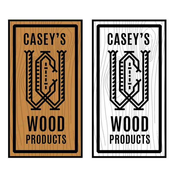 Create an interesting logo for Casey's Wood Products.