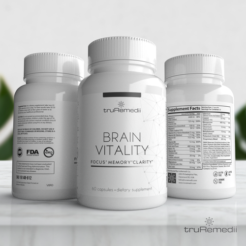 Design minimalist supplement label for a premium brand Design by Tamara.D