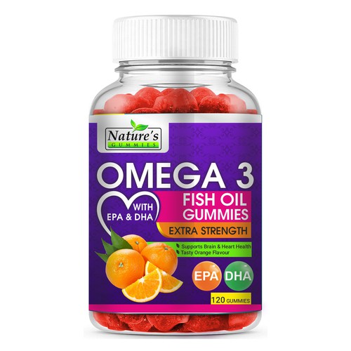 Design Tasty Omega 3 Fish Oil Gummies Design needed for Nature's Gummies por Hanisha P Patel