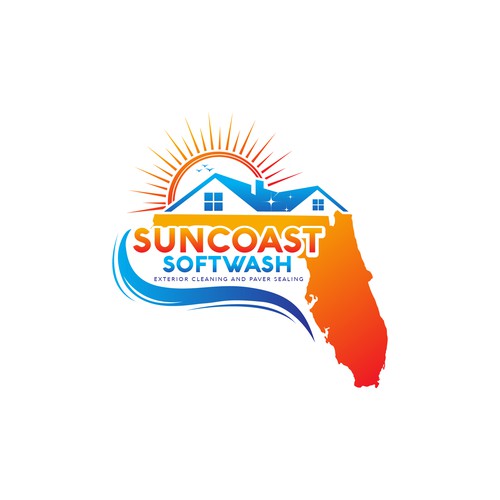A logo for a softwash company that is appealing and inviting Design by CreCreature