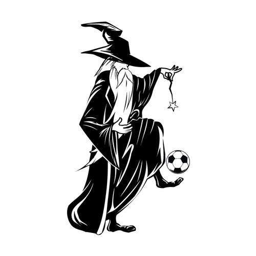 Soccer Wizard Cartoon Diseño de KreativeMinds99