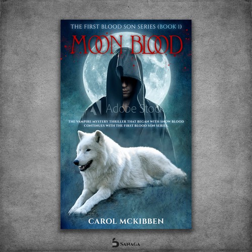 Moon Blood *Fantasy* *Thriller* the first cover for a new series! Design by Sanaga Designs