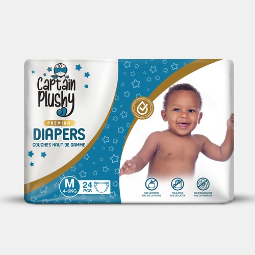 Packaging for playful baby diapers brand Design by Rajith Shantha