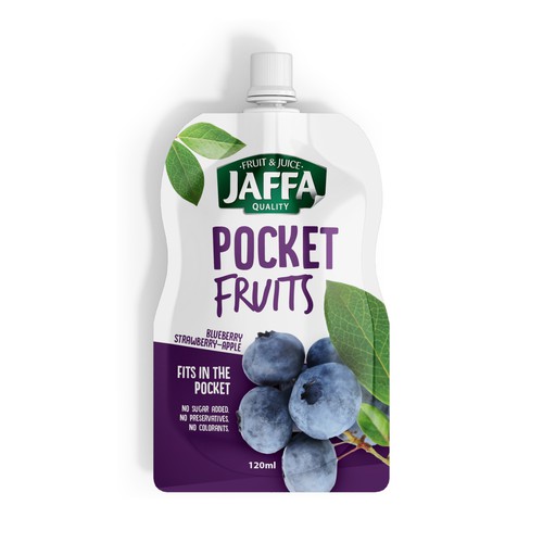 Develop Concept Design for Jaffa "Fruit in Pocket" adults’ fruit and berry puree-ontwerp door syakuro