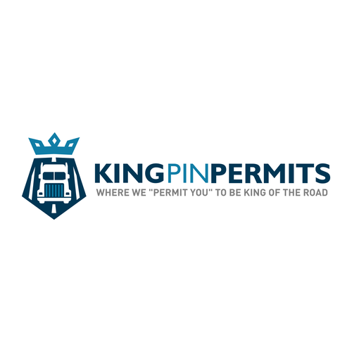 King Pin Permits needs a powerful logo to grab the attention of truck drivers Design by creamworkz ☠