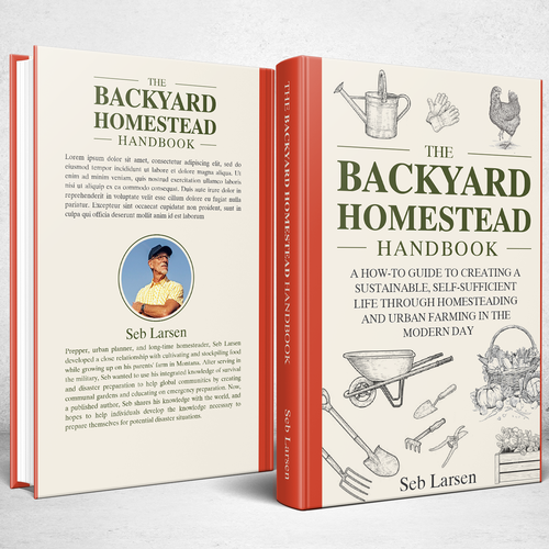 Backyard Homesteading & Urban Farming Book Cover Design Design by romy