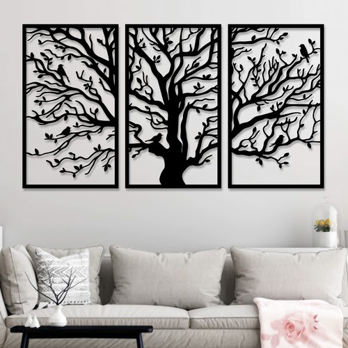 3 Frame Metal Wall Art Tree Design Design by Alona K.