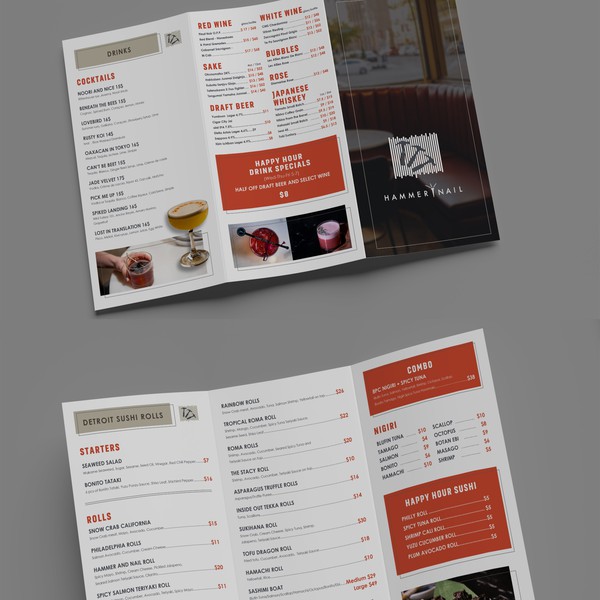 Tri-Fold Menu Design