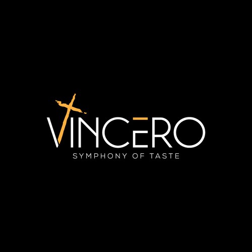 Making a logo in a restaurant (Name is VINCERO) Design by THE DESIGNSTER