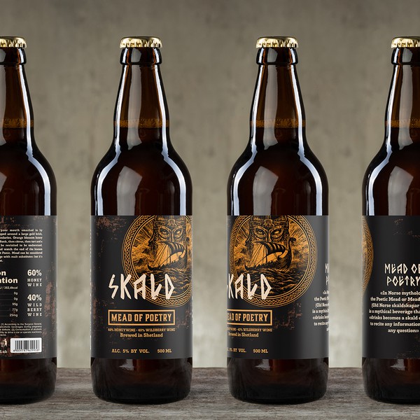 Design by pro_ titled "Label for viking Mead Skald"