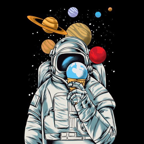 Space T-Shirt Design by hd_Nightjar