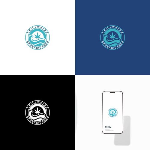 Chillwater Cannabis Shop Logo - Calm the Noise, Find Your Better Design by Renzy.