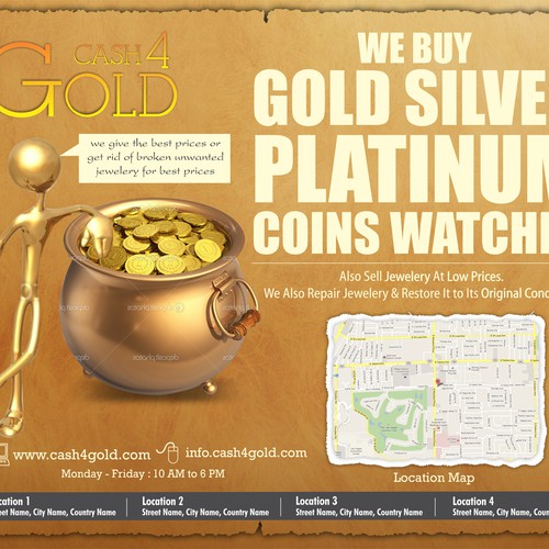 New postcard or flyer wanted for Cash 4 Gold Design por iDesign Creative