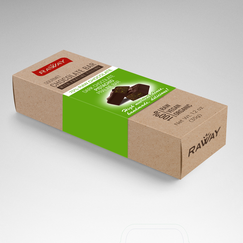 Raway Organic Chocolate needs a powerful, unique design. Design by PAD Design