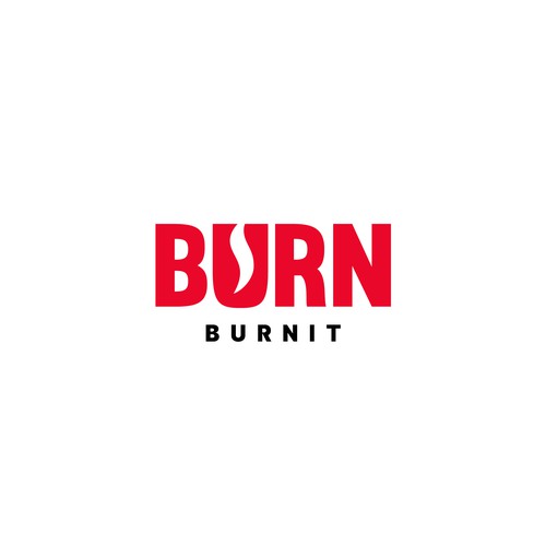“Design a fierce, industrial-chic brand identity for a HIIT gym called BURN” Design by Bouyghajden