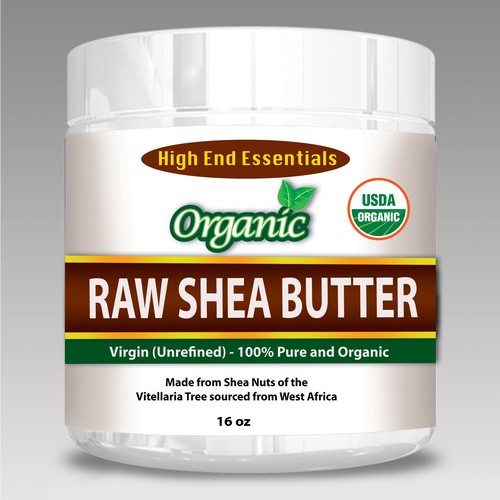 Create an Eye Catching "Organic Shea Butter label" that will draw