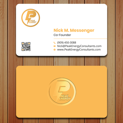 Modern Business Card Design for Electric Energy and Solar Company Design by boniamin